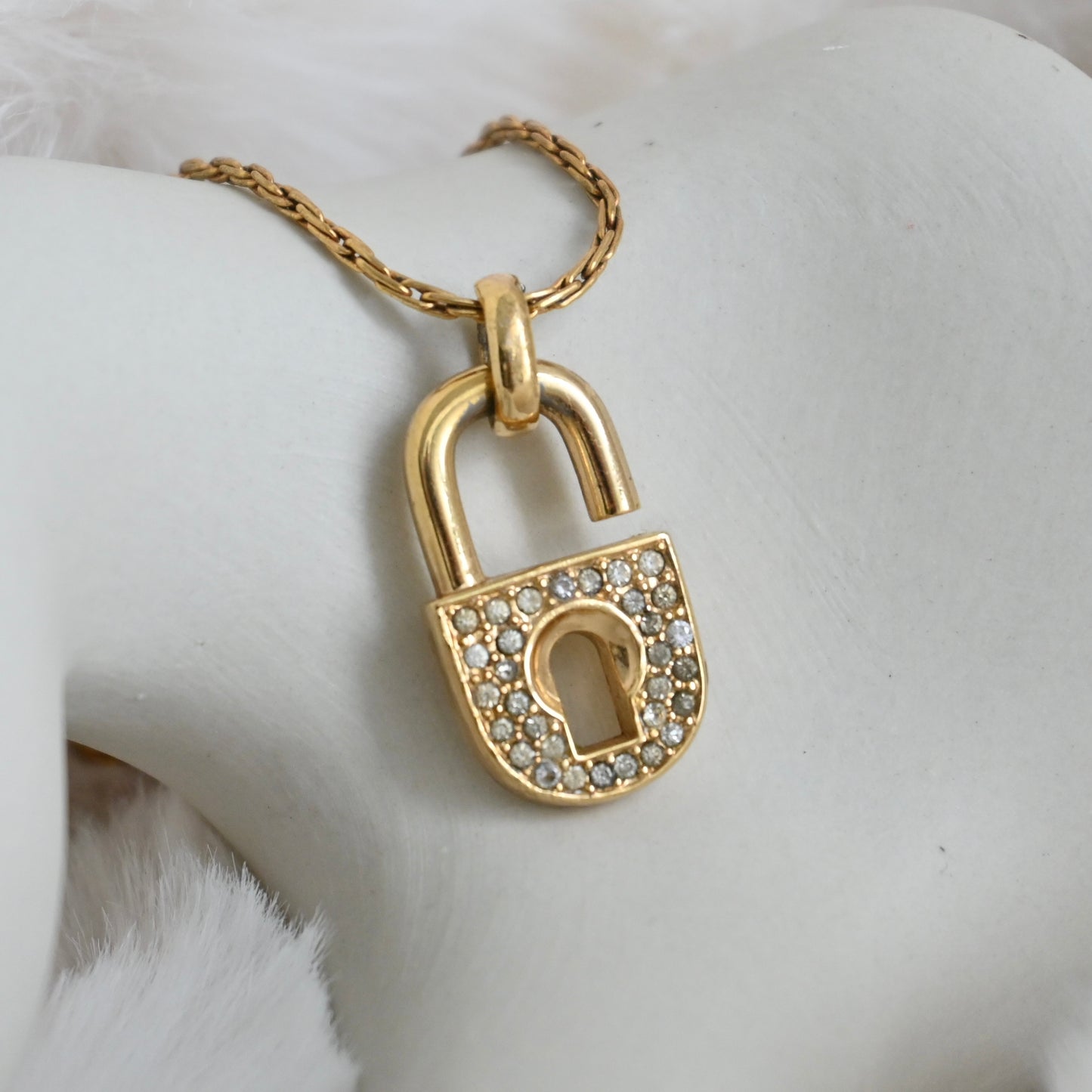 Dior Lock Pendant Necklace