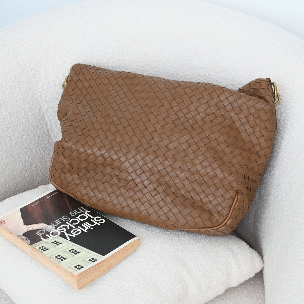 Bottega Veneta Intrecciato Hobo Double Flap Bag
