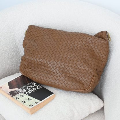 Bottega Veneta Intrecciato Hobo Double Flap Bag
