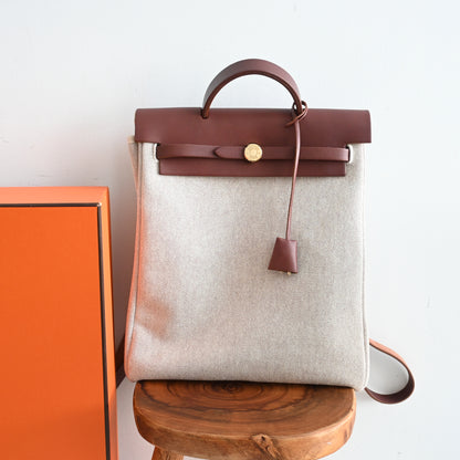 Hermès Toile Ale Bag Ad MM  □E: 2001