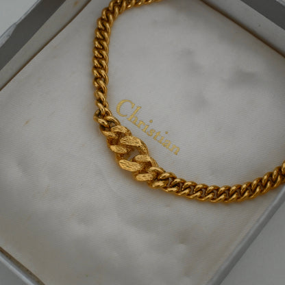 Christian Dior Textured Chain Necklace