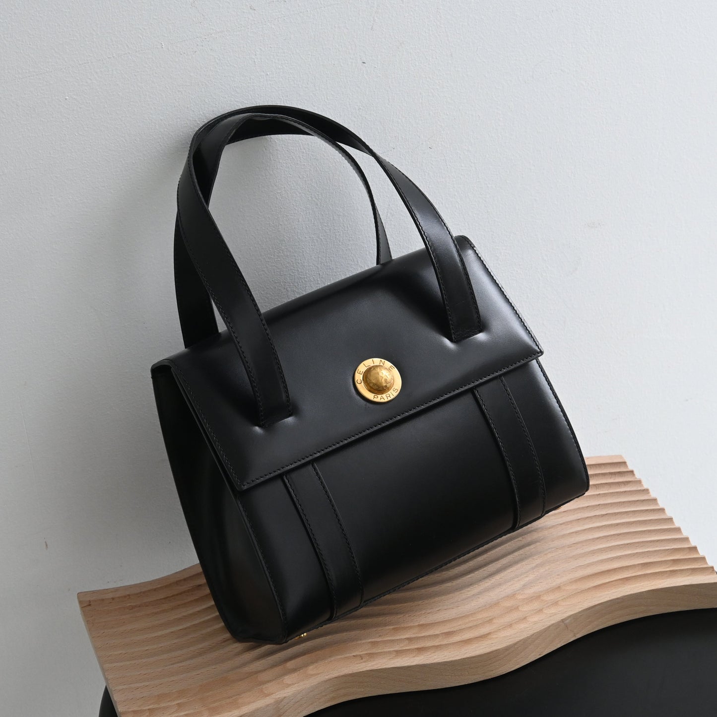 Celine Vintage Star Ball Calf Leather Handbag