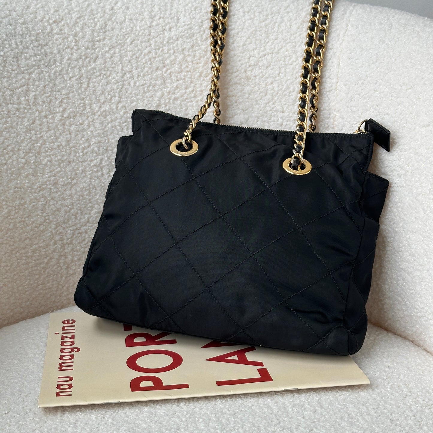 Prada Nylon Chain Shoulder Bag