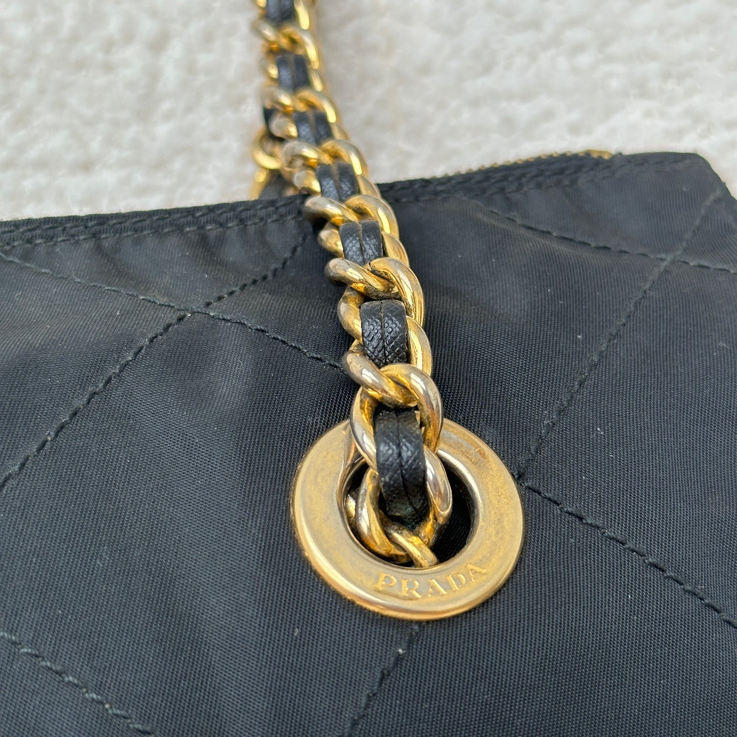 Prada Nylon Chain Shoulder Bag