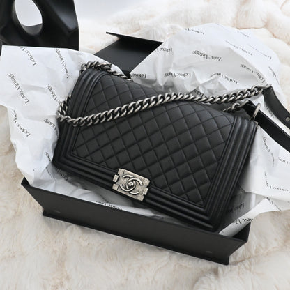 Chanel Boy Flap Medium Black Ruthenium Hardware