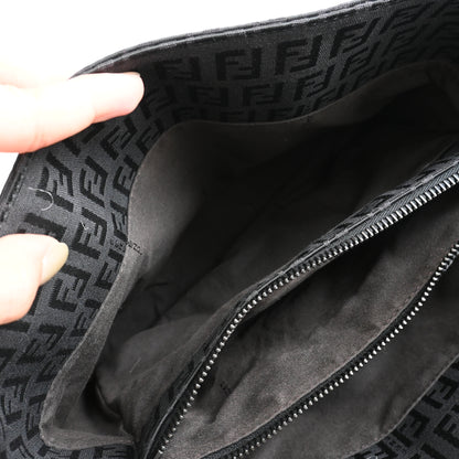 Fendi Zucchino Black Canvas Tote