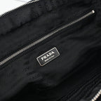 Prada Black Nylon Contrast Stitching Shoulder Bag