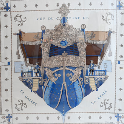 Hermès 'Vue du Carosse de la Galère la Réale' Silk Scarf