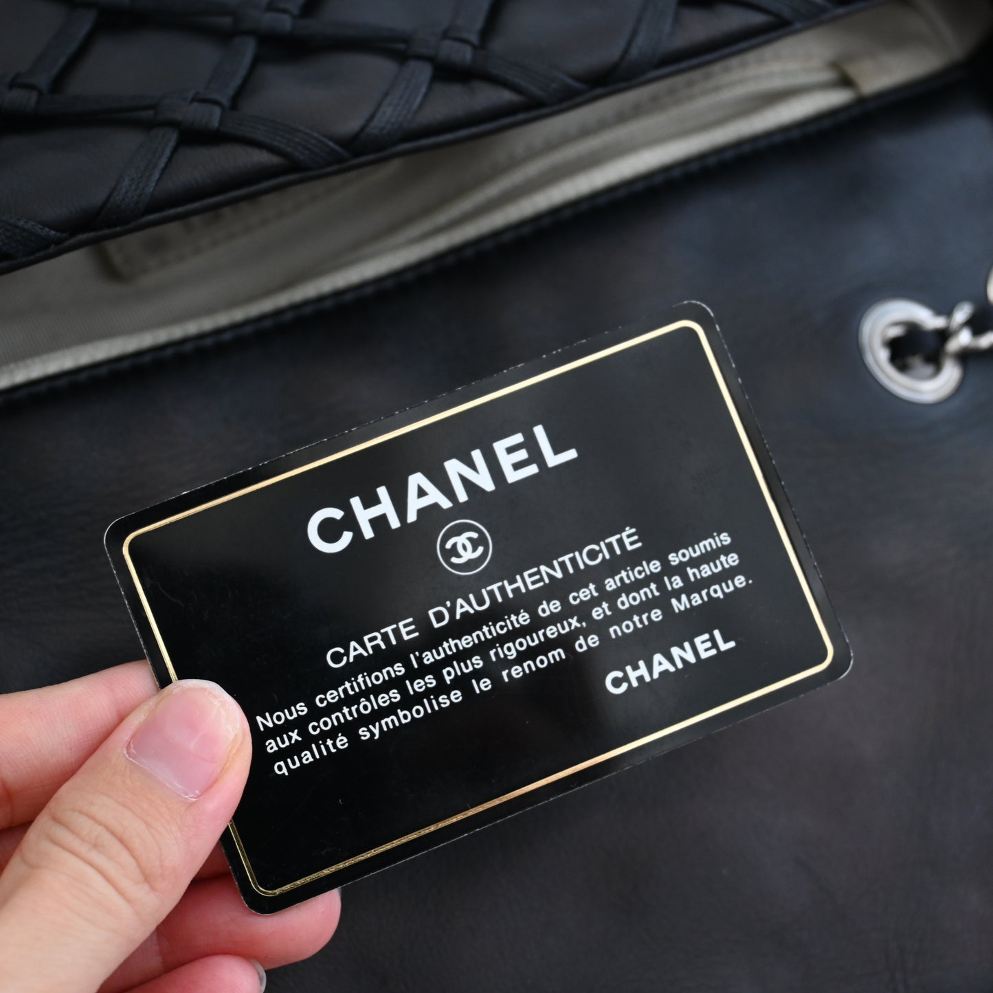 Chanel Lambskin Canebiers Net Flap Bag Small