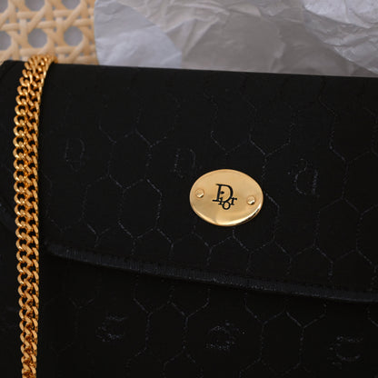 Dior Black Honeycomb Chain Bag