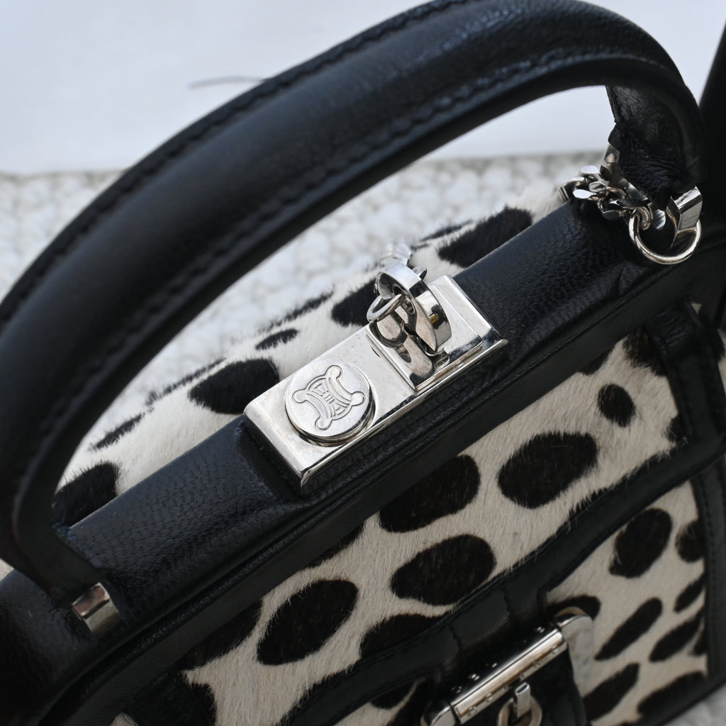 Celine Dalmatian Pattern Pony Hair Kiss Lock Mini Bag - Leluxe Vintage Sdn. Bhd.