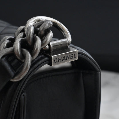 Chanel Boy Flap Medium Black Ruthenium Hardware