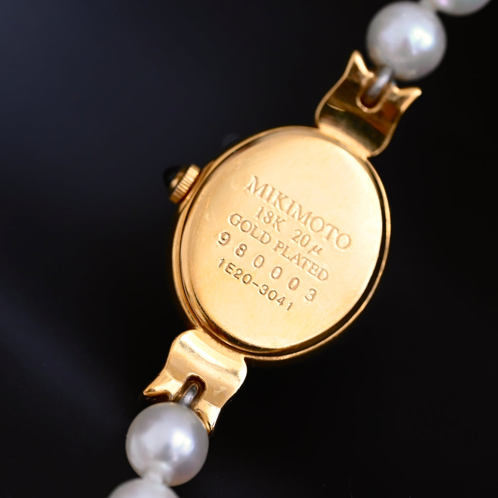 Mikimoto 1E20-3041 MOP Dial Akoya Pearl Bracelet Watch - Leluxe Vintage Sdn. Bhd.