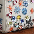 Christian Dior Sequin Floral Embroidered Mini Lady Dior