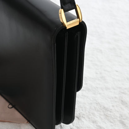 Old Gucci Flap Box CalfSkin Shoulder Bag