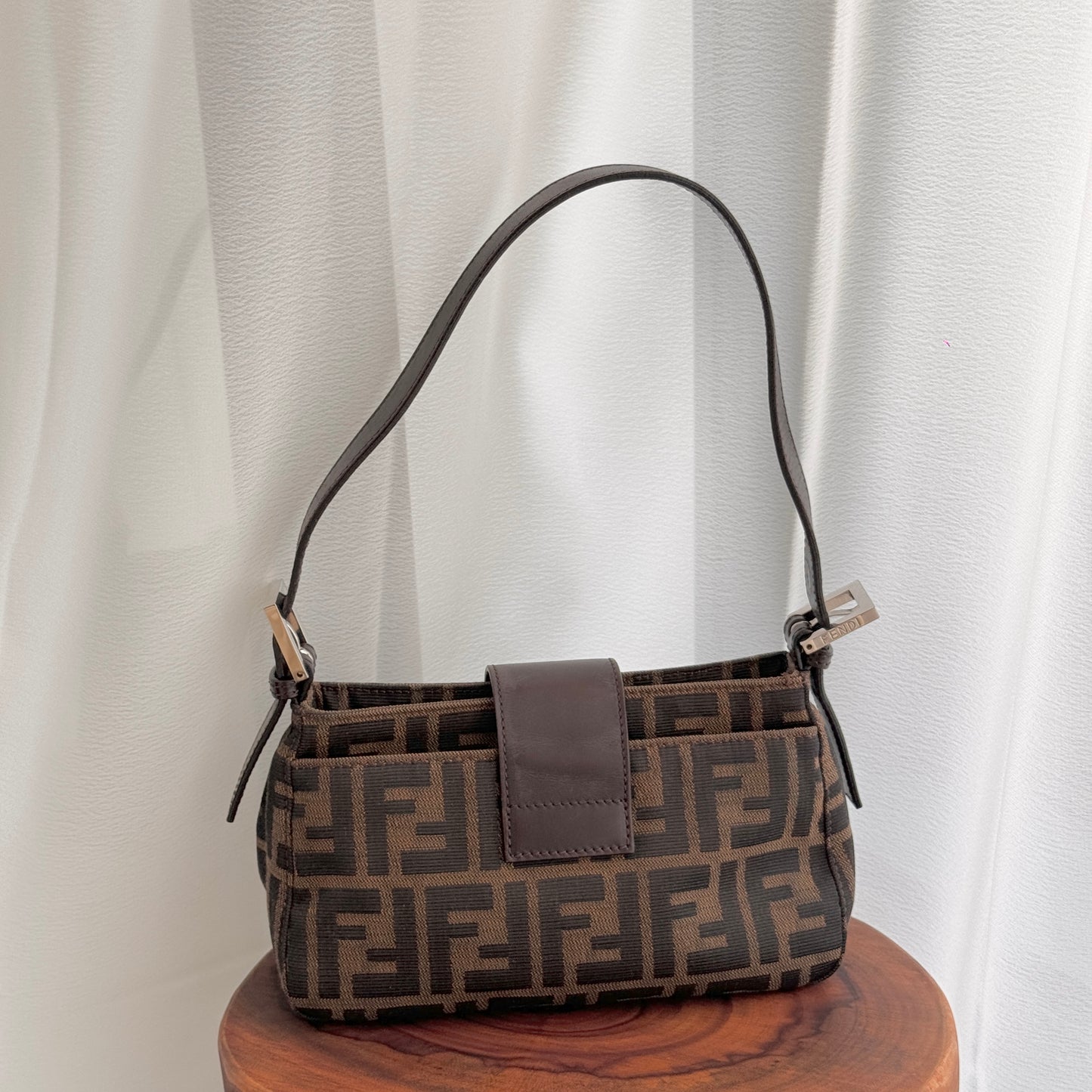 Fendi Mini Baguette in Zucca Monogram