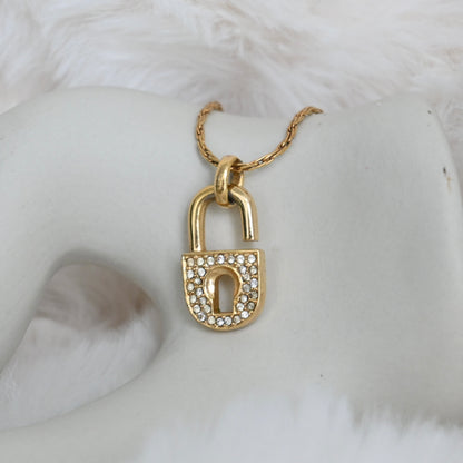 Dior Lock Pendant Necklace