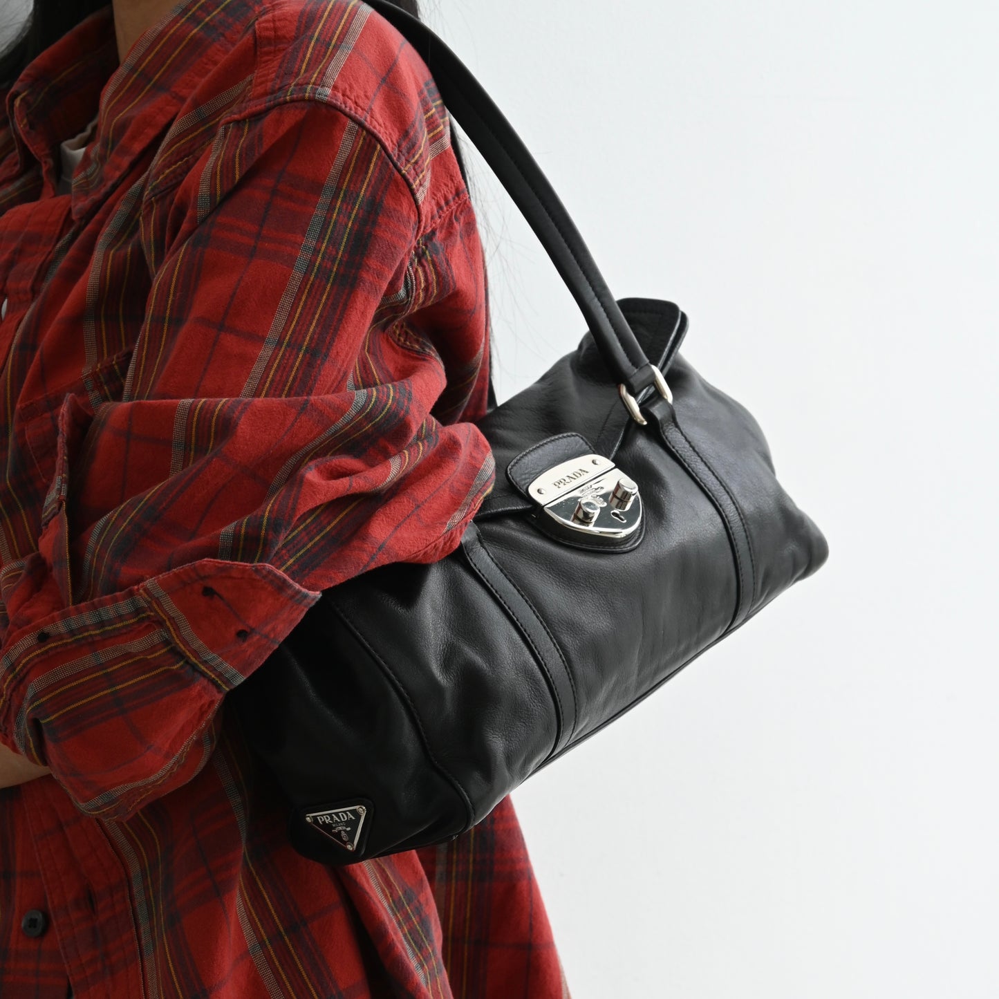 Prada Antic Easy Barrel Shoulder Bag