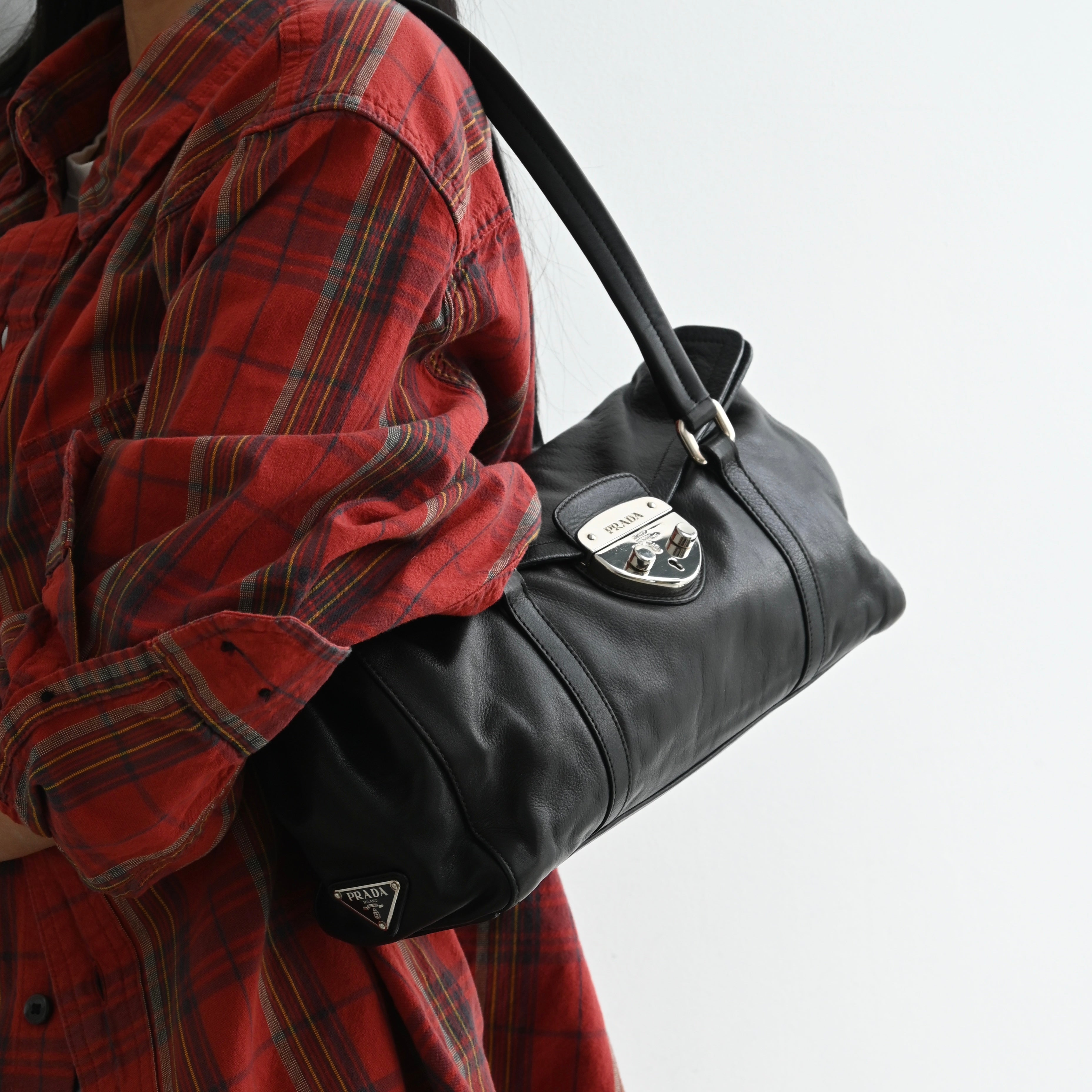 Prada Antic Easy Barrel Shoulder Bag