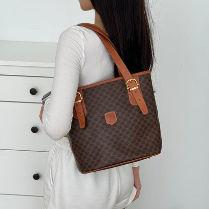 Celine Brown Macadam Triomphe Tote