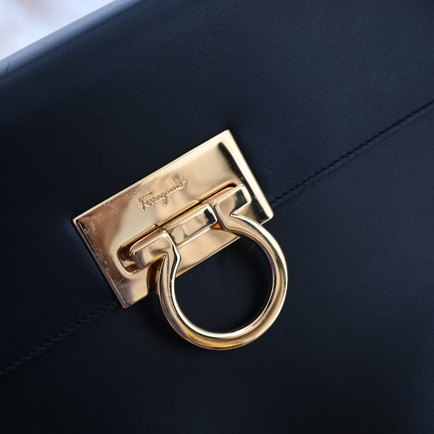 Salvatore Ferragamo Gancini Top Handle Bag