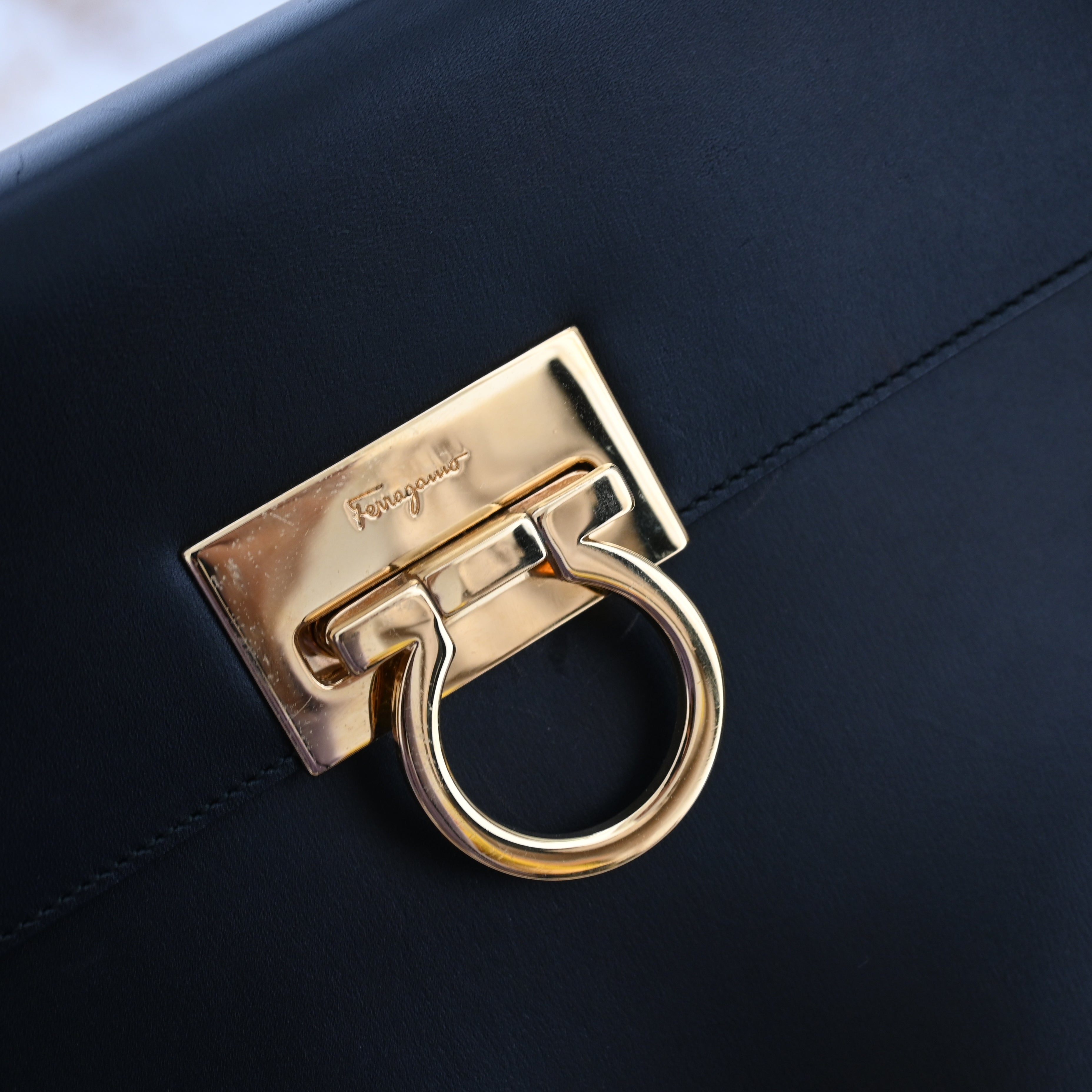 Salvatore Ferragamo Gancini Top Handle Bag