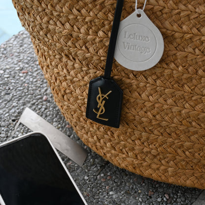 Yves Saint Laurant YSL Medium Panier Raffia Tote - Leluxe Vintage Sdn. Bhd.
