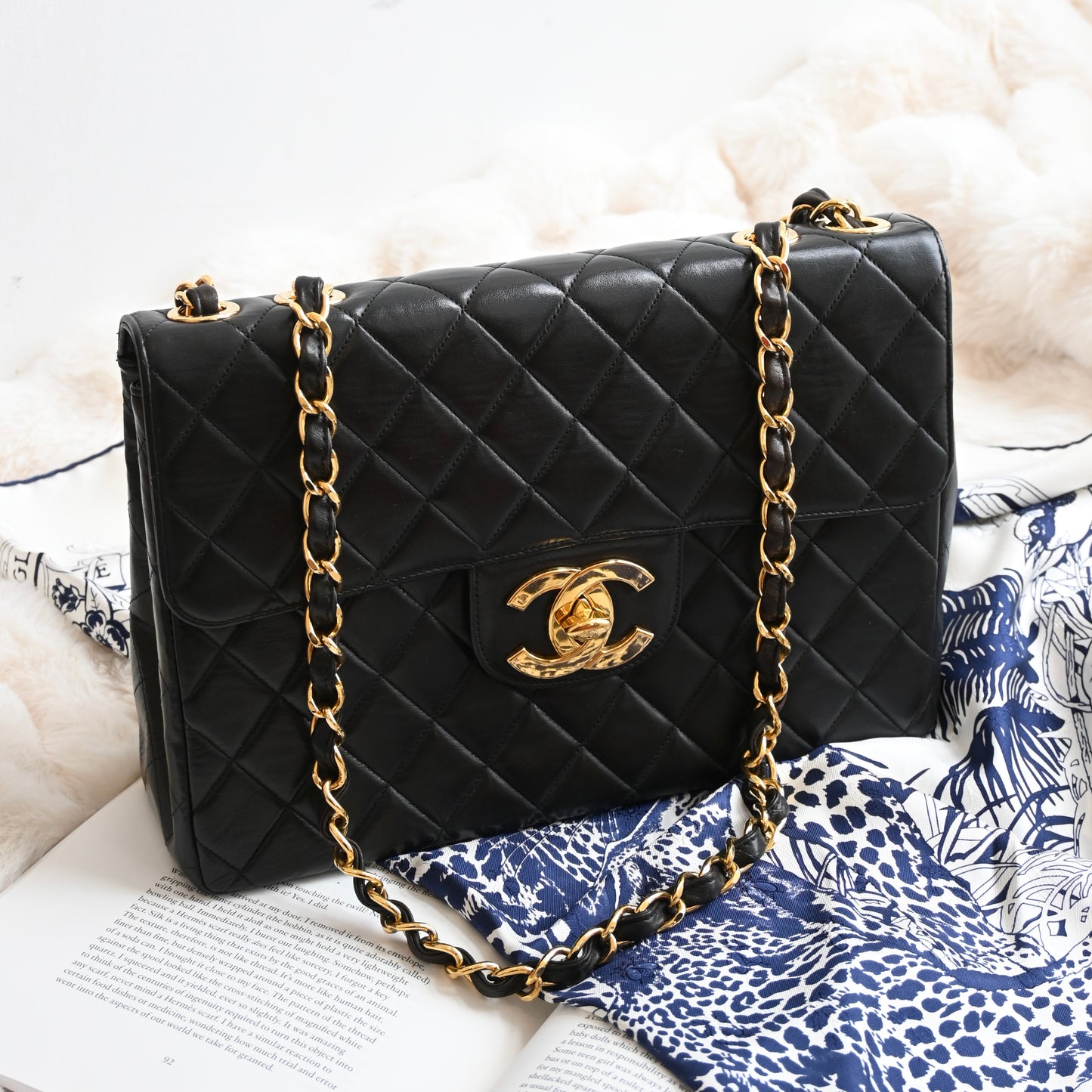 Chanel Matelassé Maxi XL Jumbo CC Flap Bag