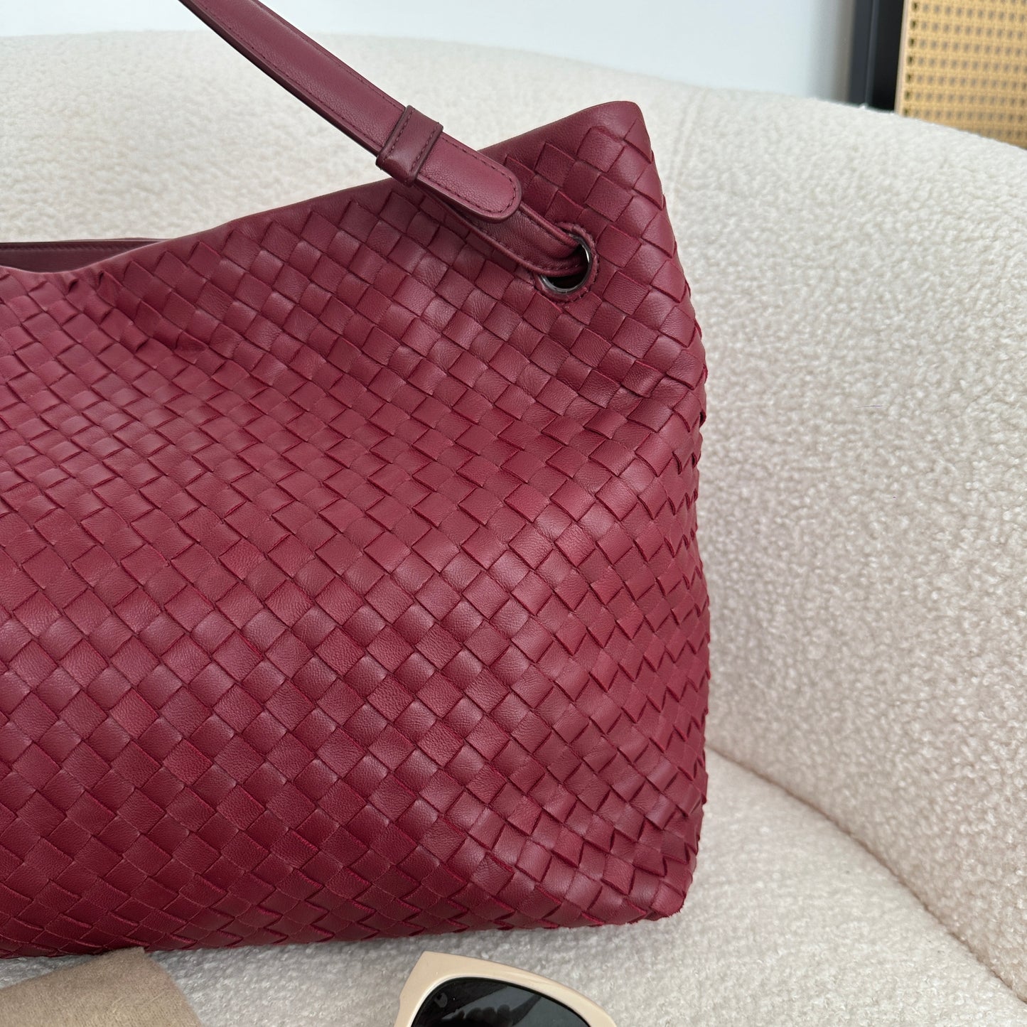 Bottega Veneta Intrecciato Garda Bag Burgundy