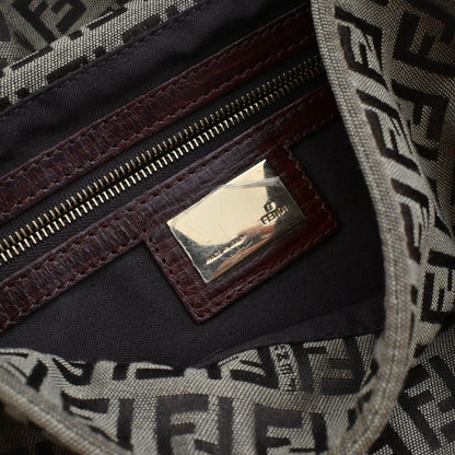 Fendi Zucchino Mamma Baguette Shoulder Bag