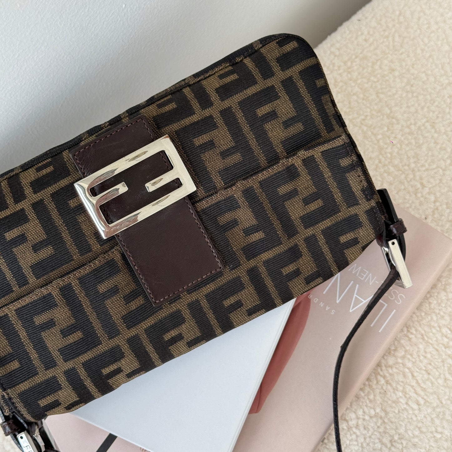 Fendi Zucca Baguette Shoulder Bag