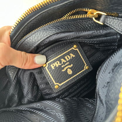 Prada Tessuto Vitello Daino Tote