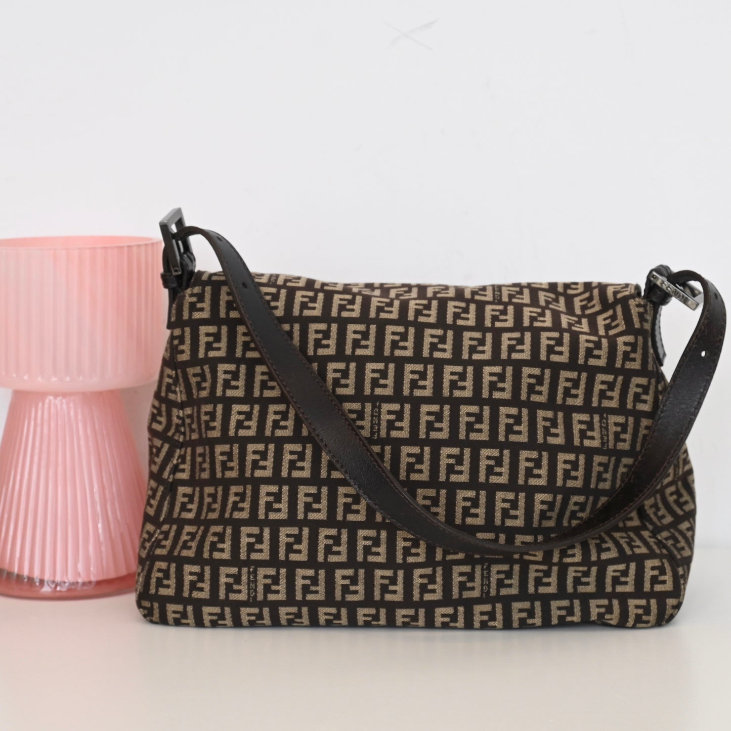 Fendi Zucchino Mamma Baguette Canvas