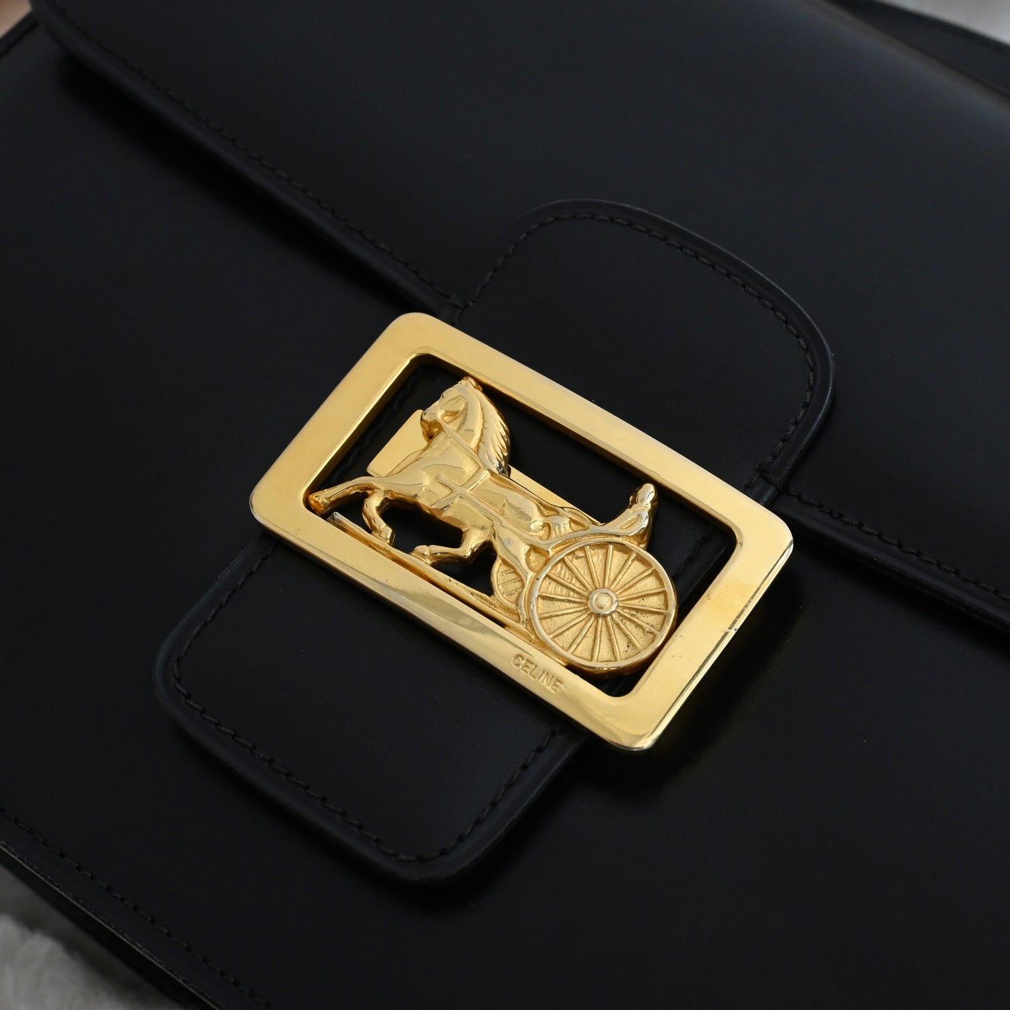 Celine Horse Carriage Box Calf Crossbody Bag