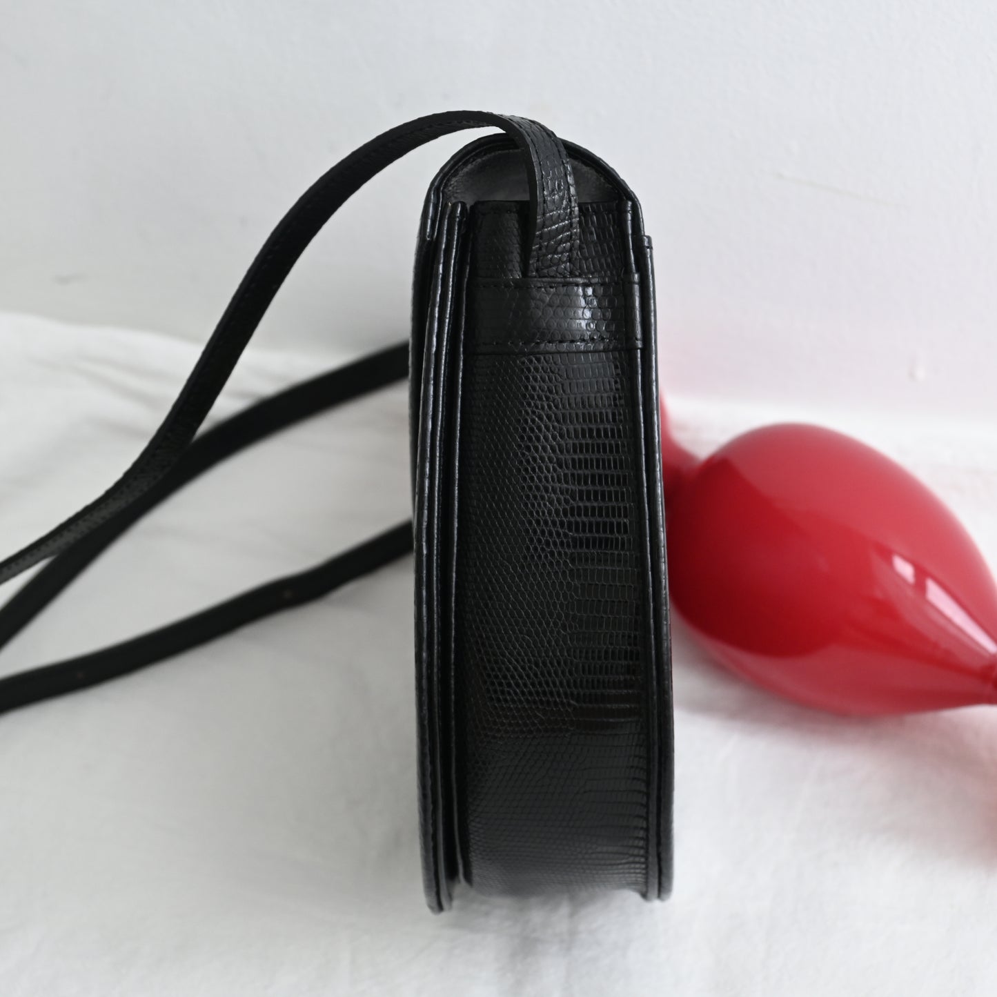 YSL Crossbody Lizard Embossed Leather