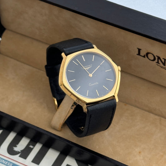 Longines 7616239 Black Dial Gold