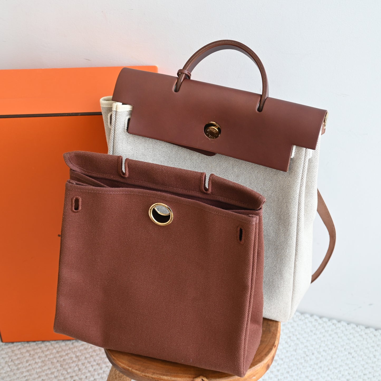 Hermès Toile Ale Bag Ad MM  □E: 2001