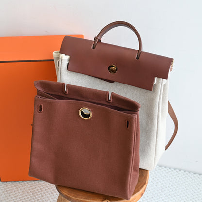 Hermès Toile Ale Bag Ad MM  □E: 2001