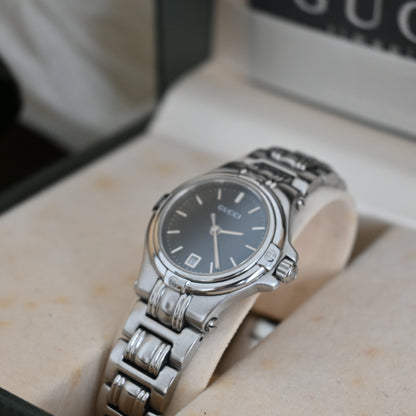 Gucci 9040L Date Black Dial Watch