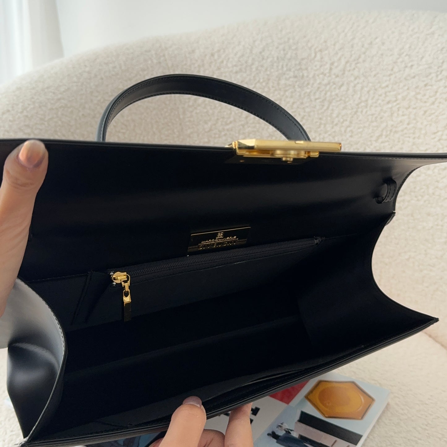 Givenchy Kelly Matte Black Top Handle Vintage Bag