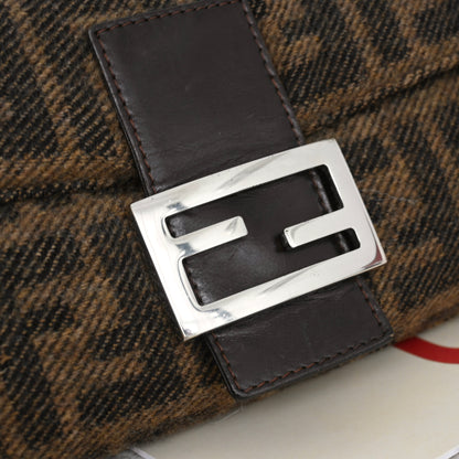 Fendi Zucca Baguette Wool Brown Monogram