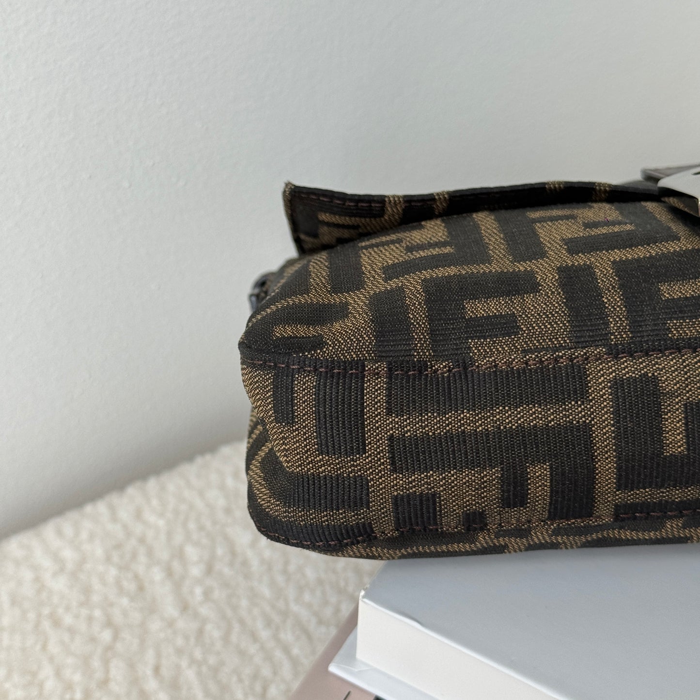 Fendi Zucca Baguette Shoulder Bag