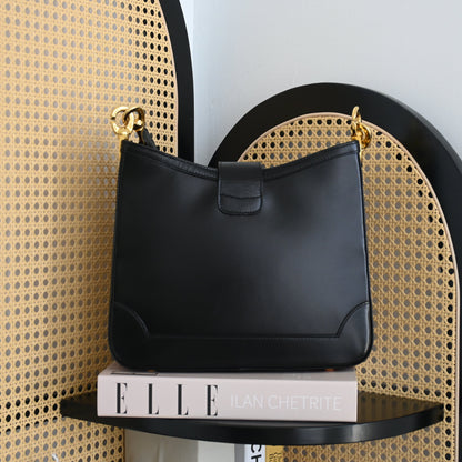 Celine Gancini Gold Buckle Shoulder Bag