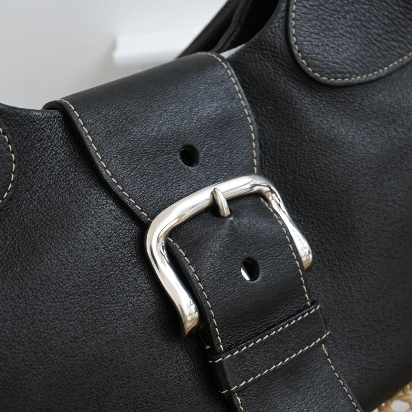 Prada Vitello Daino Moon Bag