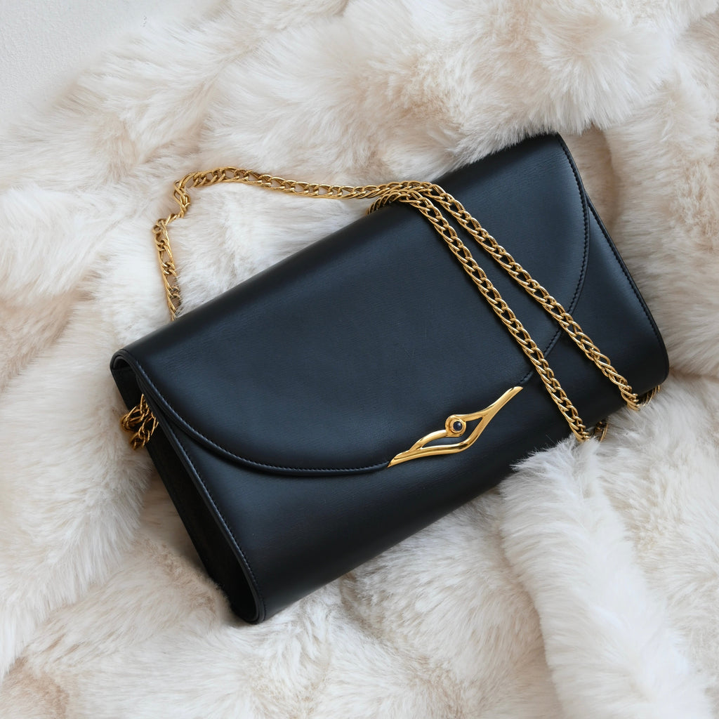 Cartier Sapphire Chain Shoulder Bag - Leluxe Vintage Sdn. Bhd.
