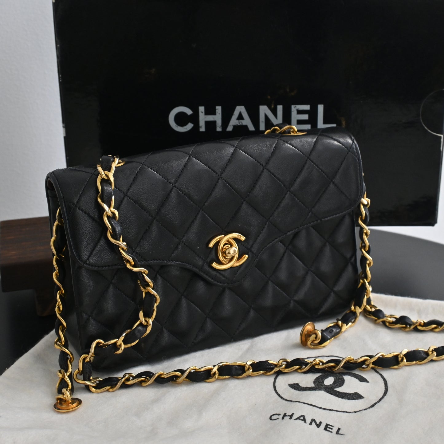 Vintage Chanel Mini Flap Bag 24k GHW