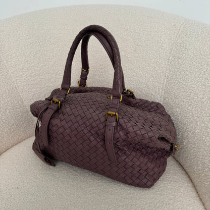 Bottega Veneta Violet Boston Bag
