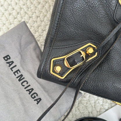 Balenciaga City Small Metallic Edge GHW