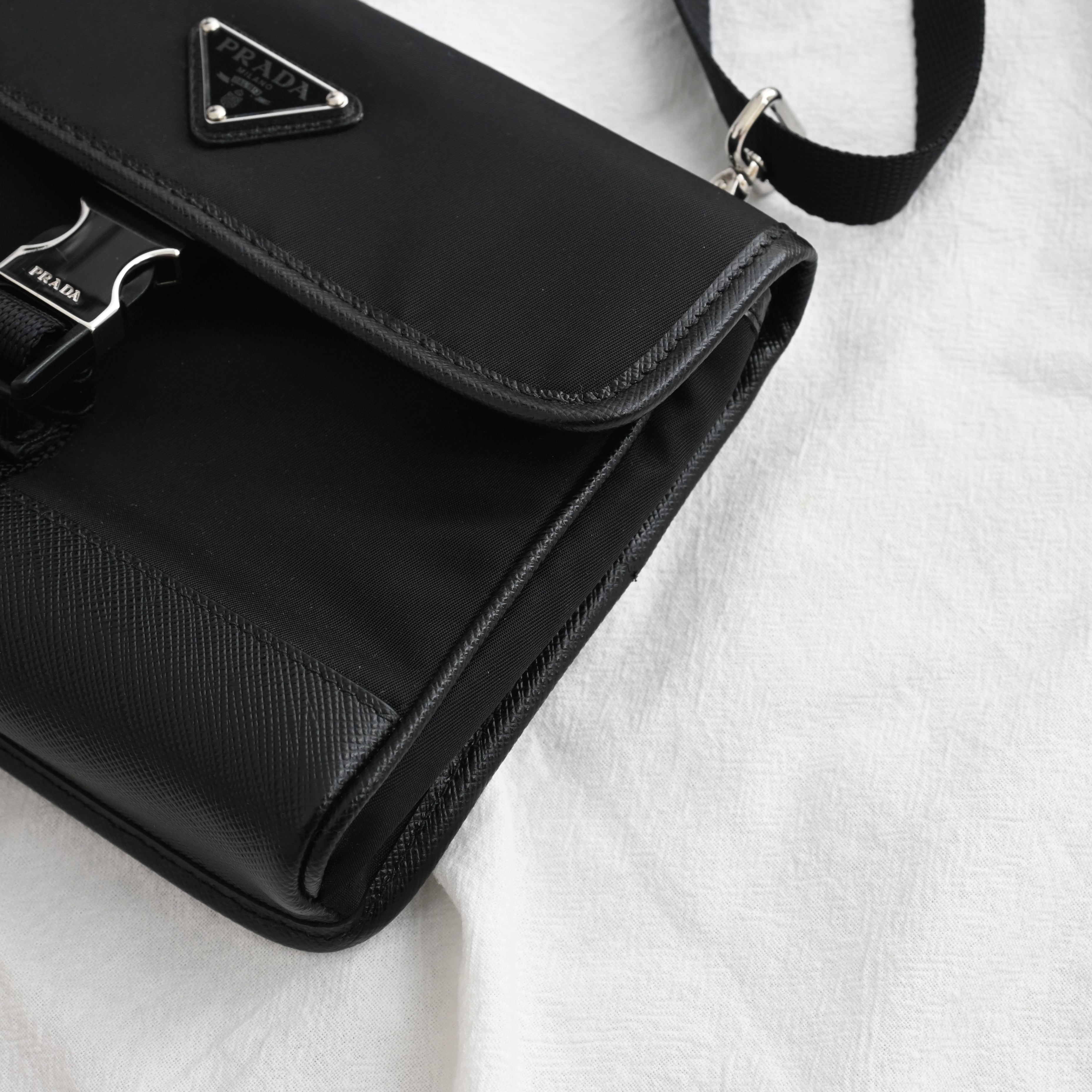 Prada Re-Nylon & Saffiano Leather Smartphone Case