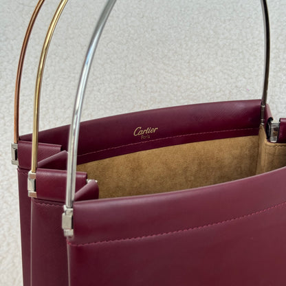 Trinity de Cartier Handbag in Bordeaux